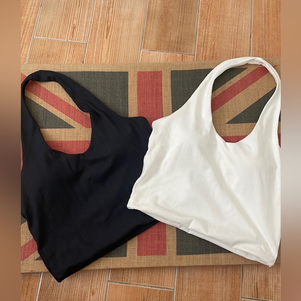 White Klassy Network Halter Brami cropped